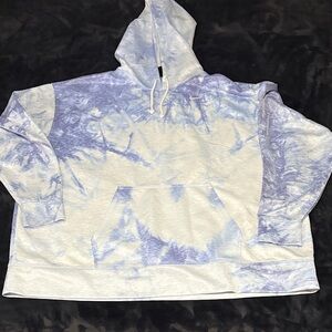 Nike Tie-Dye Hoodie in Blue and White